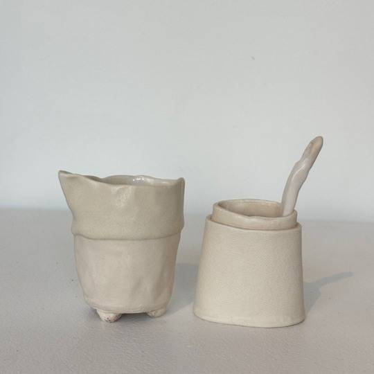 White on White; Pitcher and Sugar Pair