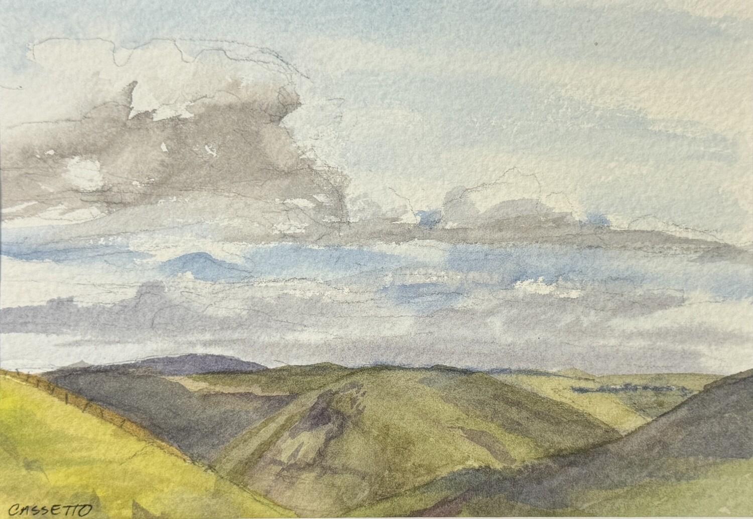 Spring Study #1 of Ranchland looking toward the Blues
