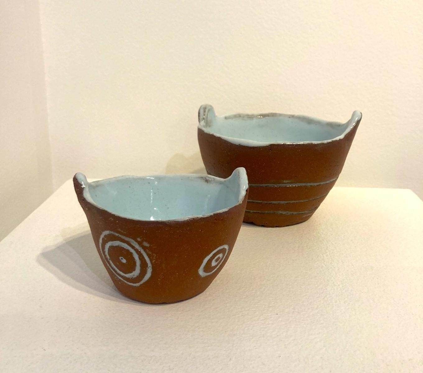 Two Bowl Set with carved design